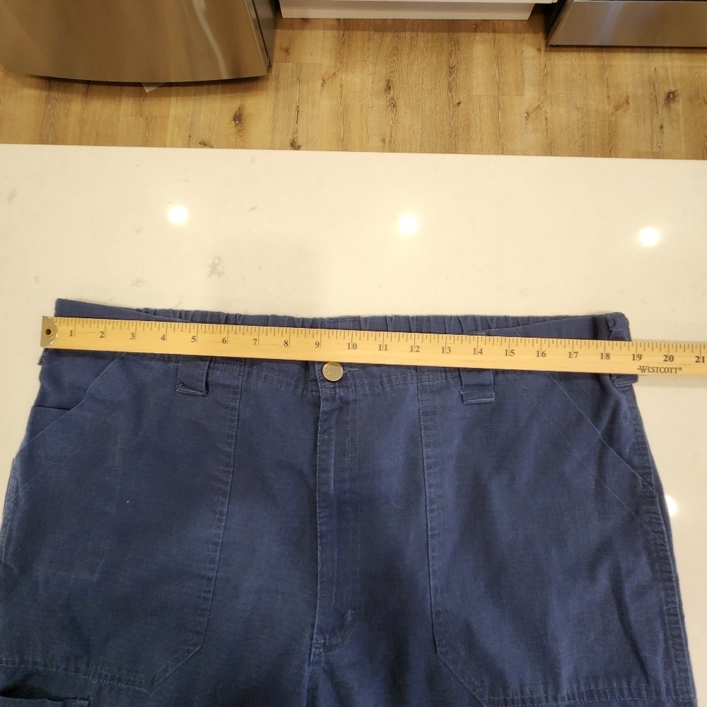 Carhartt Ripstop Cargo Scrub Pants Blue Men’s Size L Work Utility Drawstring - Picture 8 of 14
